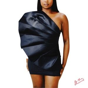 Asymmetrical Pleated Dress